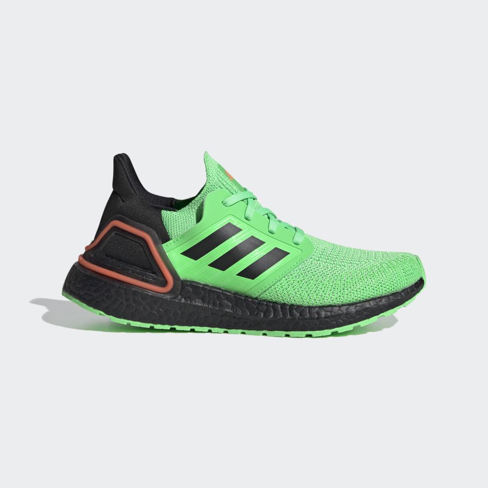 Adidasi Alergare Adidas Ultraboost 20 Fete Romania - Verzi Deschis/Negrii/Portocalii EG4859